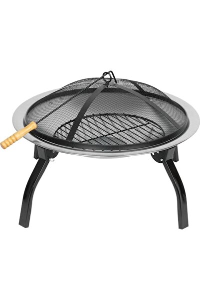 Strend Pro Focar de grădină cu grătar, grătar rotund, metal, 57x40 cm, BBQ Mara