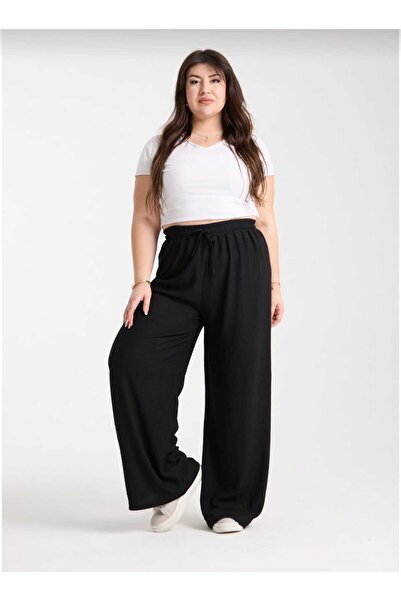 BERYY MODA Pantaloni de trening negri pentru femei, largi, supradimensionați,...