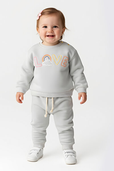 baby flamindo Love Embroidered 3-Thread Baby Set