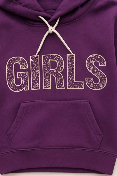 Yalçınoğlu Kids Lány kapucnis tréningruha szett (pulóver + alsó) I Írásos tréningruha szett Rugalmas, szezonális