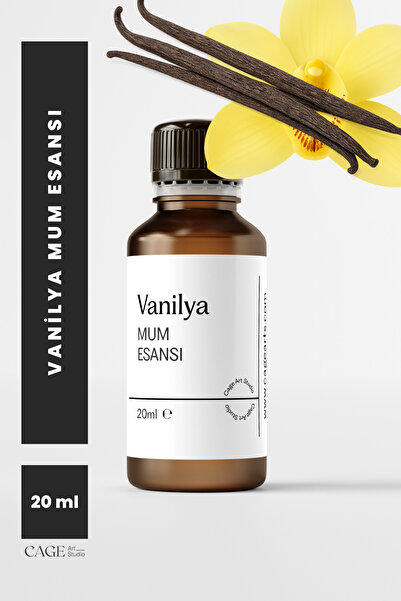 Cageartstudio Vanilya Mum Esansı 20 Ml, Yüksek Kalite Mum Esansı, Mum Koku Es...