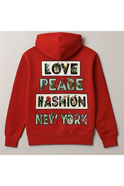 CLASSY.MODA New York Slogan Floral Print Hooded Sweatshirt – Unisex Streetwear