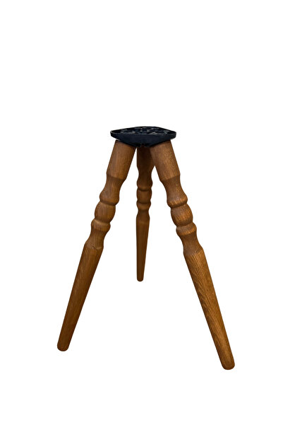 HAMADEX 47 cm Açık Meşe Torna Ahşap 3’lü Sehpa Ayağı Seti | 3 Adet + 1 Adet B...