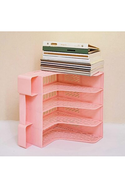 Ops منظم بتصميم وحدات مع 4 أقسام مع حامل أقلام وحامل مجلات وملف وصندوق أرشيف قابل للفك (إم جي 124)