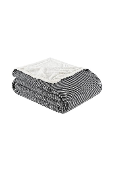 Denizli Concept Double Black Wellsoft Blanket - Likya Soft Soft - Double Layer Cotton 195X220Cm