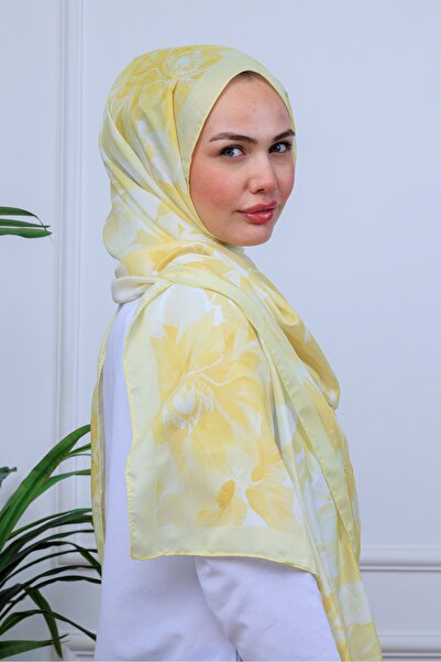 49eyşanipek EŞSİZ SULUBOYA ÇİÇEK DESENLİ DİJİTAL SOFT ŞAL