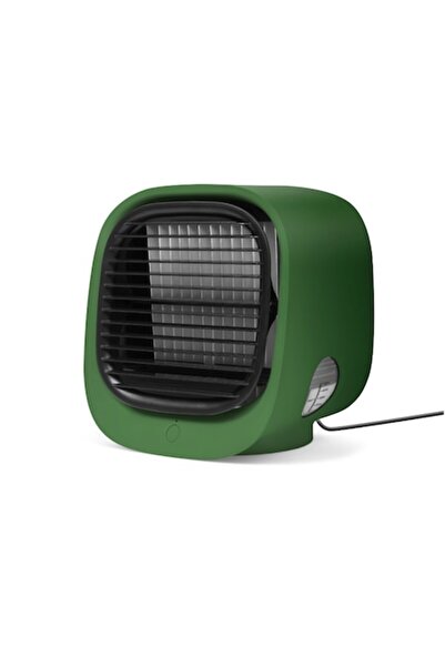 FİL Mini Portable USB Fan with Water Cooling, 300ml, Green - 3 Speed Levels, LED Ambient Lighting