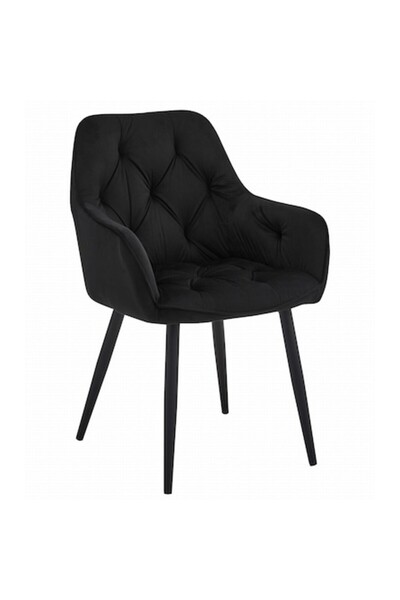 Artool Scaun stil fotoliu bucatarie/living, Artool, York, catifea, metal, neg...