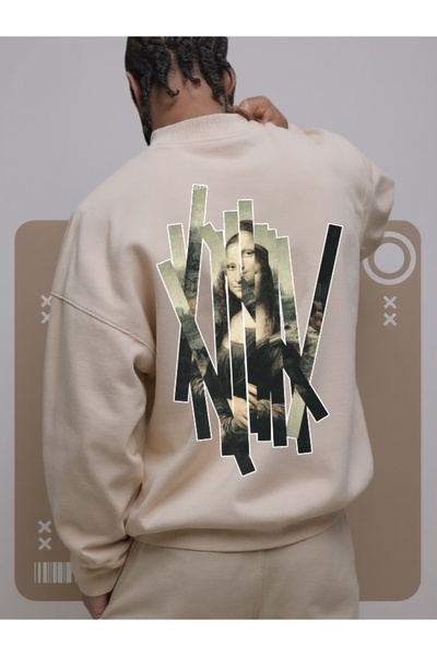 Wish BF Hanorac unisex pentru bărbați/femei MONA LISA, colorat, personalizat ...