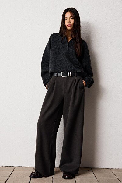 Bershka Çift kumaşlı hacimli pantolon