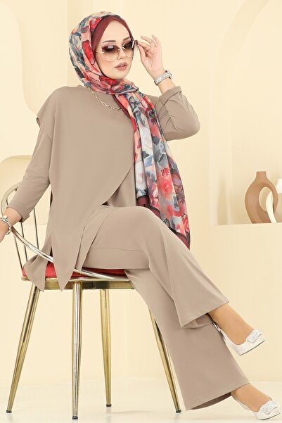 ModaMerve Asimetrik Kesim Sandy Takım 6026UZ662-MS Vizyon