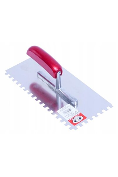 olejnik Gletiera inox, Olejnik, zimti, 10x10 mm, maner lemn, 12x28 cm, Rosu