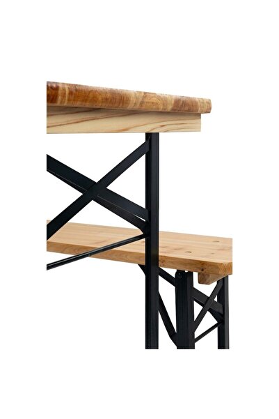 Strend Pro Set mobilier gradina/terasa, pliabil, 1 masa, 2 banci, 117 cm, Dortmund