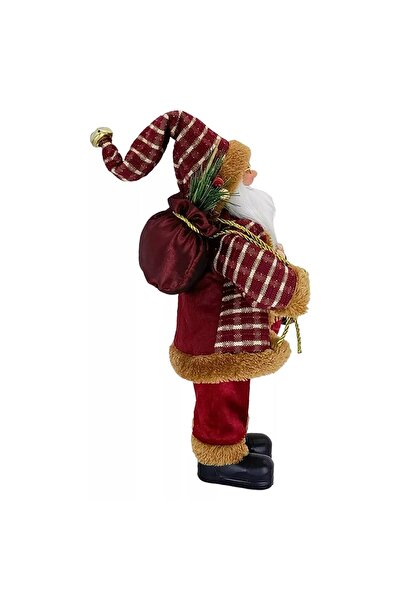Flippy Διακοσμητικό Φιγούρα, Flippy, Καθιστός Άγιος Βασίλης, 35 x 18 x 20 εκ., Πλαστικό+Ύφασμα, Κόκκινο/Χρυσό