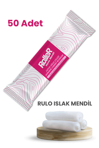 Balkan Japon Kiraz Çiçeği Koku Hijyenik Rulo Havlu Islak Mendil 50 Adet (TEK KULLANIMLIK)