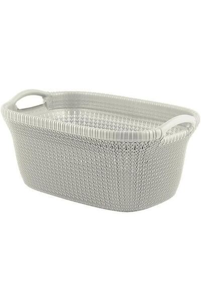 CURVER Laundry Basket, 2 handles, white, 40 L, 60x27x39 cm,