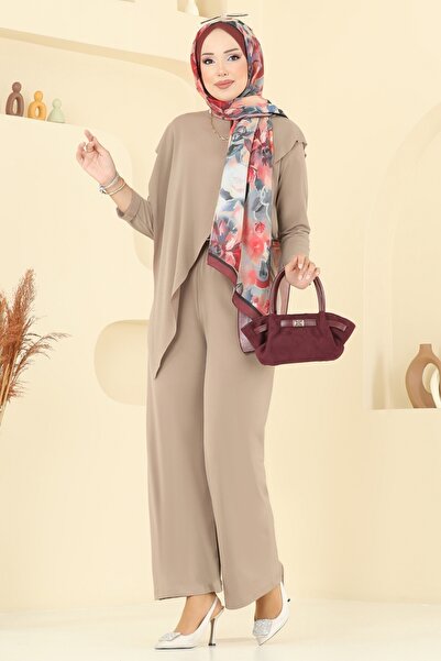 ModaMerve Asimetrik Kesim Sandy Takım 6026UZ662-MS Vizyon