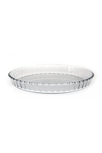 Termisil Yena round tray WOL heat-resistant glass with relief D28xh3.5cm 1.4l