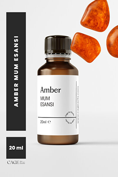 Cageartstudio Amber Mum Esansı 20 Ml, Yüksek Kalite Mum Esansı, Mum Koku Esan...