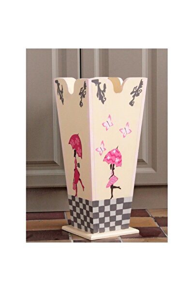 Decoratiuni Vintage Casa Retro Suport umbrele, ornament de lemn, pictat manua...