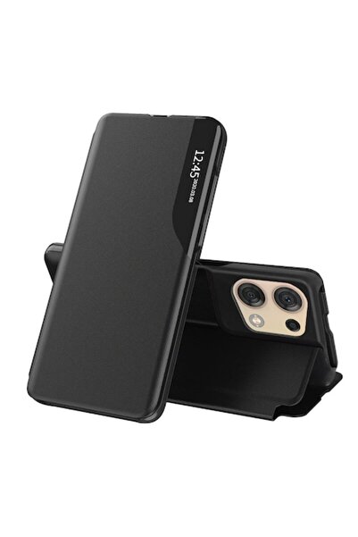 OEM Case for Oppo Reno8, Leather, Black