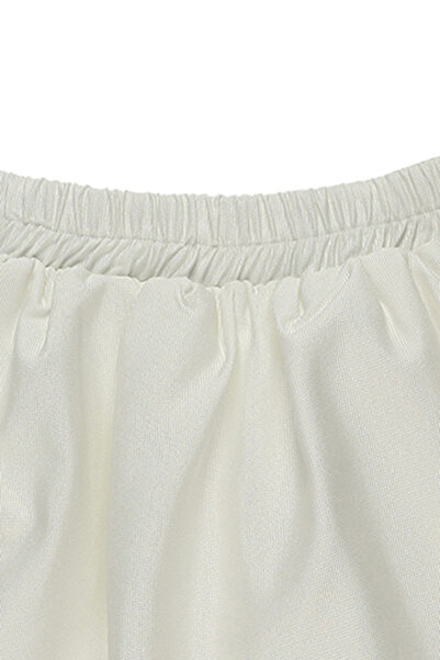 Panço Kız Ecru Dokuma Etek
