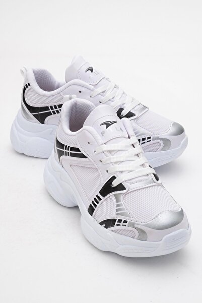 CCWAY AYAKKABI Anorak Pantofi sport pentru femei ALB NEGRU