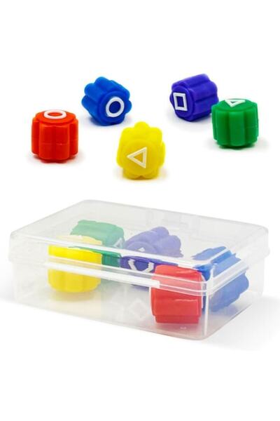 Stone Squid Game Gonggi Stone®, Jocul Calamarului, 5 piese si 1 cutie