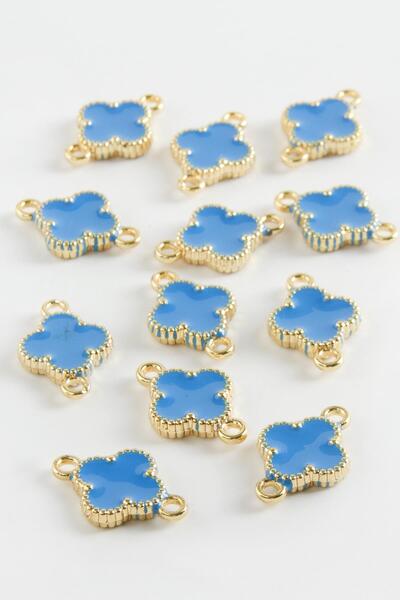 OSENSE سوار وقلادة مطلية بالمينا بمقبض مزدوج على شكل زهرة، قطعة واحدة