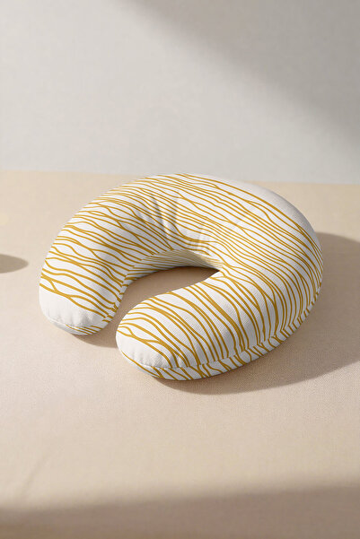 Evimde Bambaşka Pernă pentru gât cu dungi moderne - Pernă moale de călătorie,...