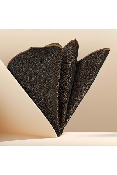 Exve Exclusive Copper Brown Gradient Elegant Sand Pattern Pocket Accessory Collar Handkerchief