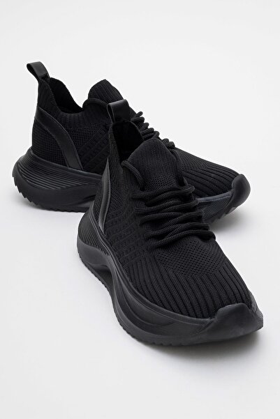 CCWAY AYAKKABI Γυναικεία αθλητικά παπούτσια με κορδόνια ΜΑΥΡΟ