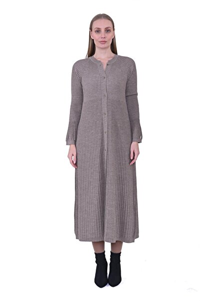 Invee كارديجان صوف تريكو بتصميم صدفة البحر VİZON