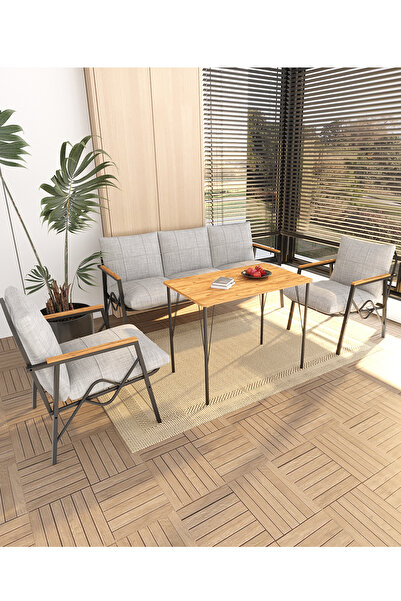 DORUK HOME Balkon, Bahçe, Cafe, Metal Kanepe Koltuk Takımı , Bahçe Mobilyası,...