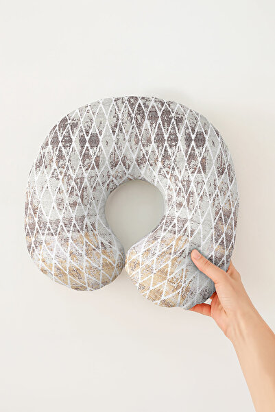 Evimde Bambaşka Pernă ergonomică pentru gât cu model diamant - Pernă moale de...