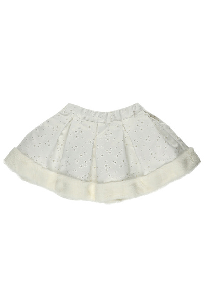 Panço Kız Ecru Dokuma Etek