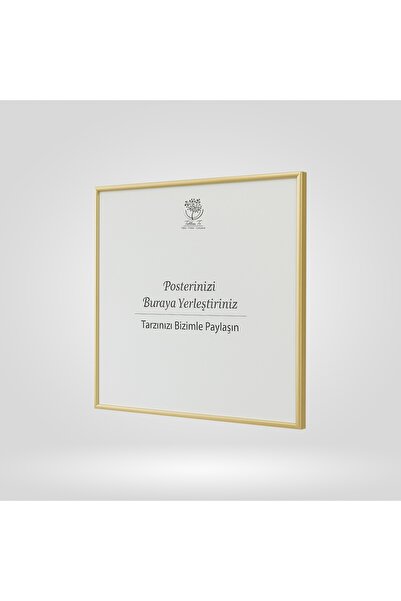 Tablomtr Gold Square Metal Framed Glass Blank Frame 1 Piece