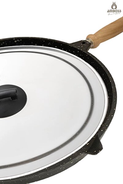 Amboss Vento Döküm 36 cm Kapaklı Balık Tavası