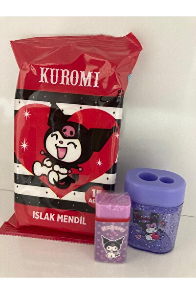 Timon Kuromi Kalemtraş Silgi Islak Mendil Eğlenceli Set