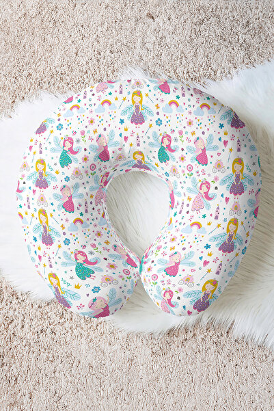 Evimde Bambaşka Pernă pentru gât din bumbac cu figură de zână - Pernă de călă...