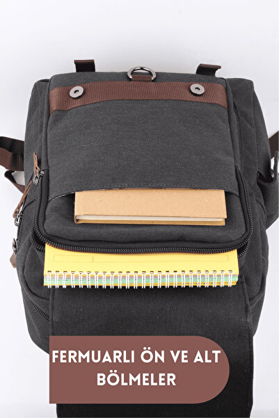 OLDSO Canvas Waterproof Multi-Pocket Daily & Travel Backpack with Laptop Compartment – 2 Size Options