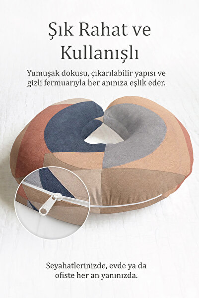 Evimde Bambaşka Moderni Geometrijski dezen ergonomski jastuk za vrat - apstra...