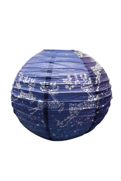 kidspartim فانوس ياباني بتصميم السنة الجديدة باللون الأزرق مقاس 40 سم