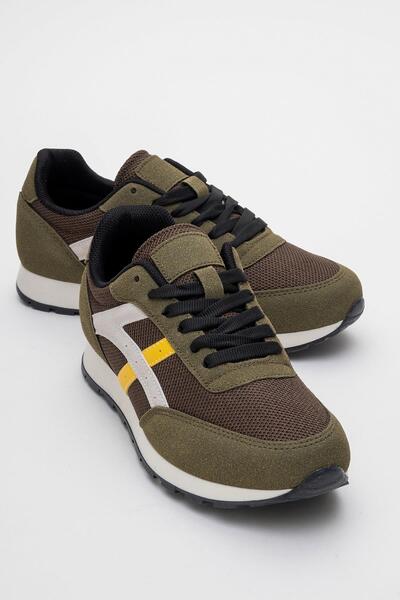 CCWAY AYAKKABI Pantofi sport pentru femei Anorak cu șireturi KHAKI ICE YELLOW