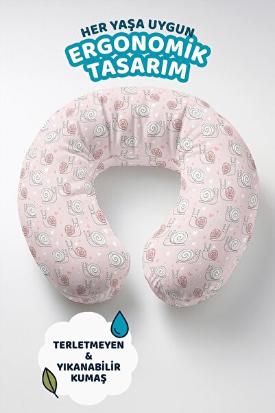 Evimde Bambaşka Slatki puž Sa deznom Pamuk pakovanja jastuka za vrat - pastel...