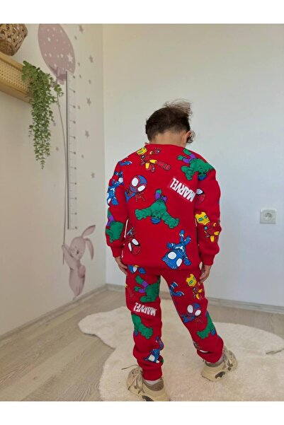 MİNİKO KİDS ERKEK ÇOCUK KARAKTER BASKILI 3 İPLİK EŞOFMAN TAKIMI