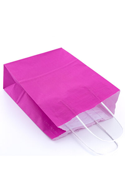 Bimotif Renkli karton çanta, 18x8x24, Fuşya