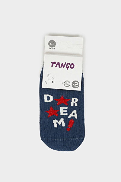 Panço Kız İndigo Dış Alım Çorap