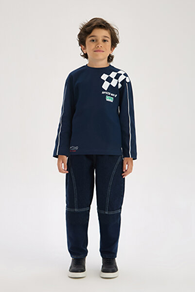 Nebbati Boy Navy Blue Tshirt