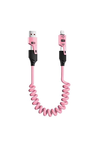 Stone Cablu de date Stone® 4-în-1 pentru încărcare rapidă auto, 1,5 m, 65 W PD3.0